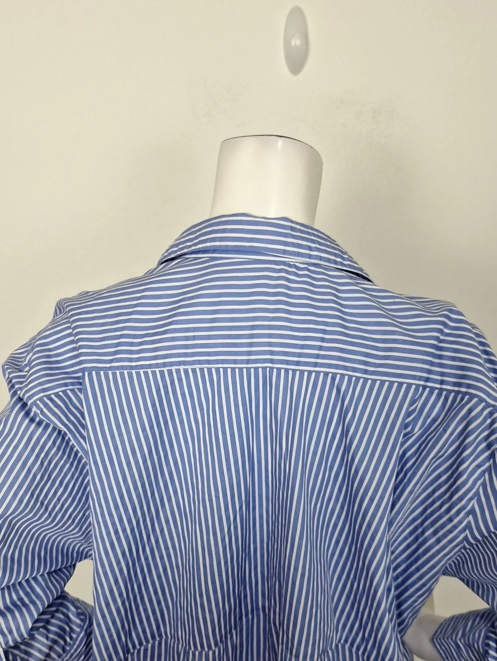 Zara Floral Embroidered Striped 3/4 Sleeve Coastal Boho Tunic Shirt Dress Size S